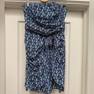 Club Monaco Floral Strapless Dress